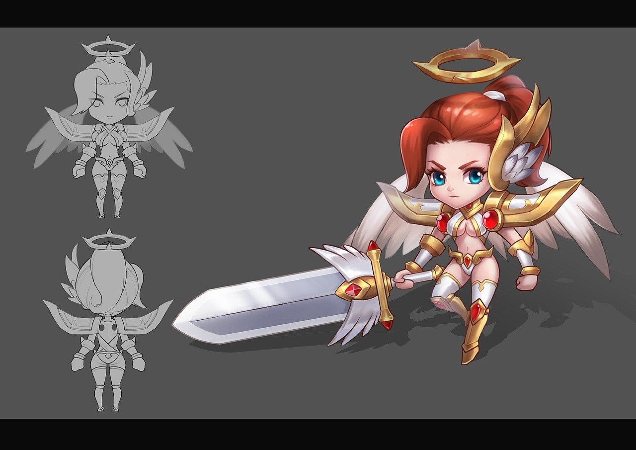 大天使|插画|游戏原画|黑色漩涡 - 原创作品 - 站酷 (zcool)