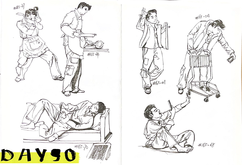 速写60天挑战第二次11月到12月（图ZMzMwMTc4MDAw） - 创作习作 - 站酷设计师易意Evelyn原创素材 - 站酷ZCOOL