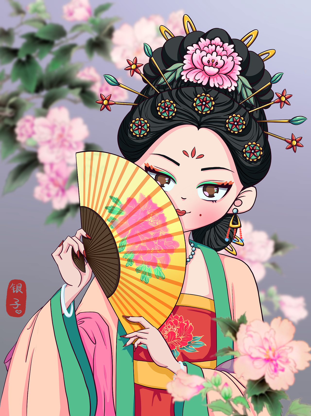 中国四大美女插画