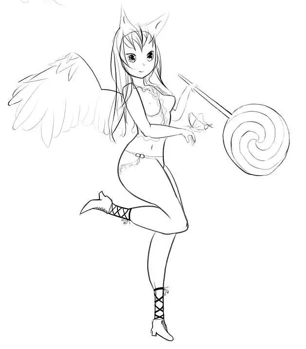 原画线稿|插画|其他插画|哎呀我的妈妈呀 - 原创