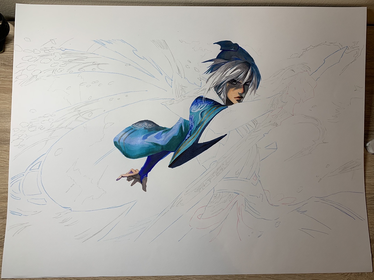 【玉剑传说·泰隆】马克笔手绘泰隆