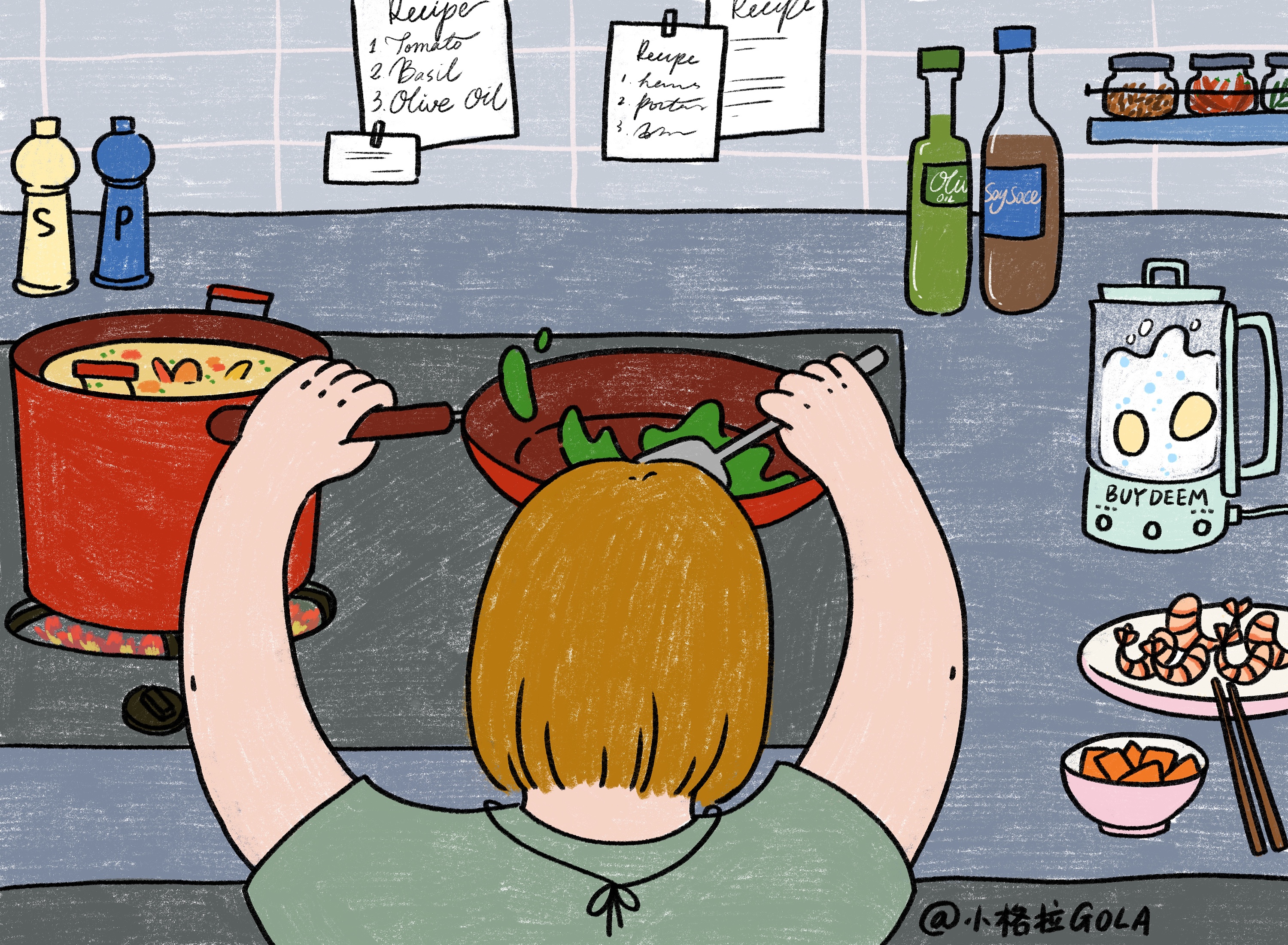 我的一天|插画|商业插画|小格拉gola毛珂 - 原创作品 - 站酷 (zcool)