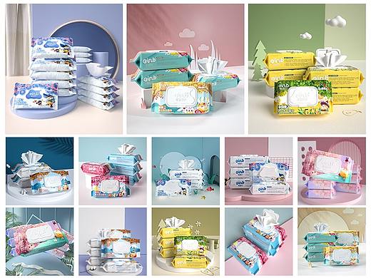 产品三维视觉展示  湿巾