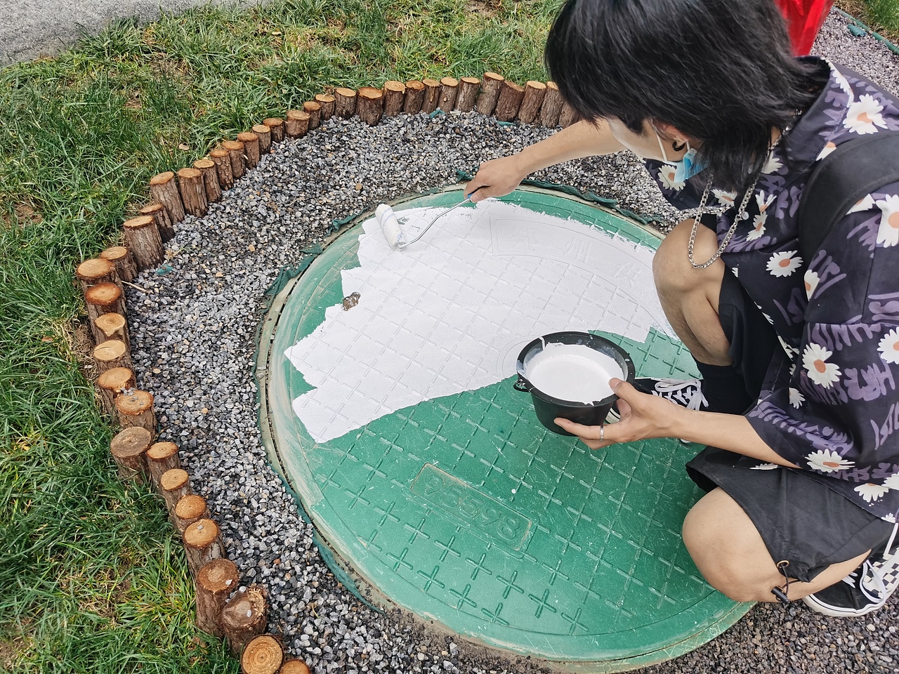 墙体彩绘 井盖彩绘 涂鸦 壁画 手绘 喷绘（图ZMjU1OTg1Nzc2） - 工艺品设计 - 站酷设计师柠檬彩绘原创素材 - 站酷ZCOOL