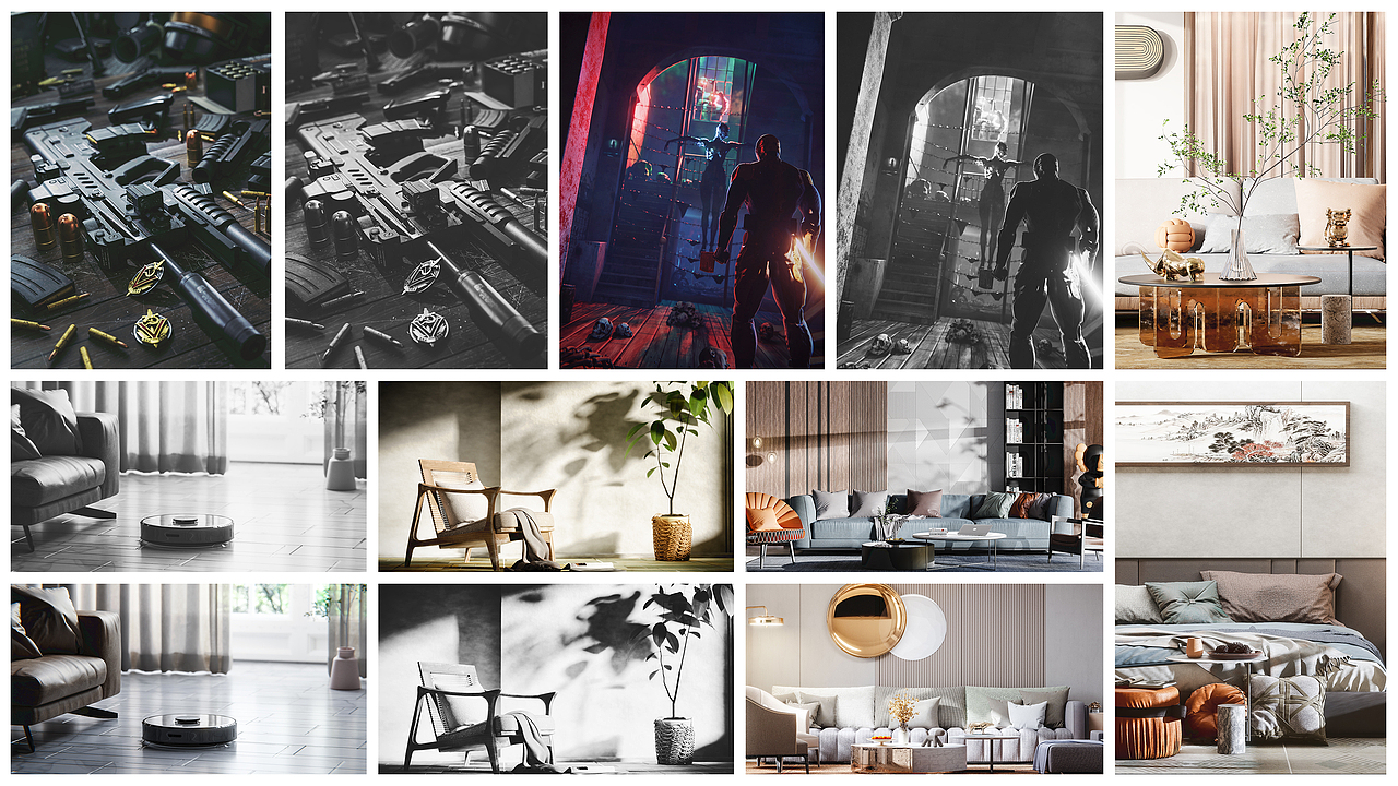 【BLENDER渲染】彩色与黑白的世界（图ZMjY5MzAxMzMy） - 场景 - 站酷设计师阿泽不叫啊泽原创素材 - 站酷ZCOOL