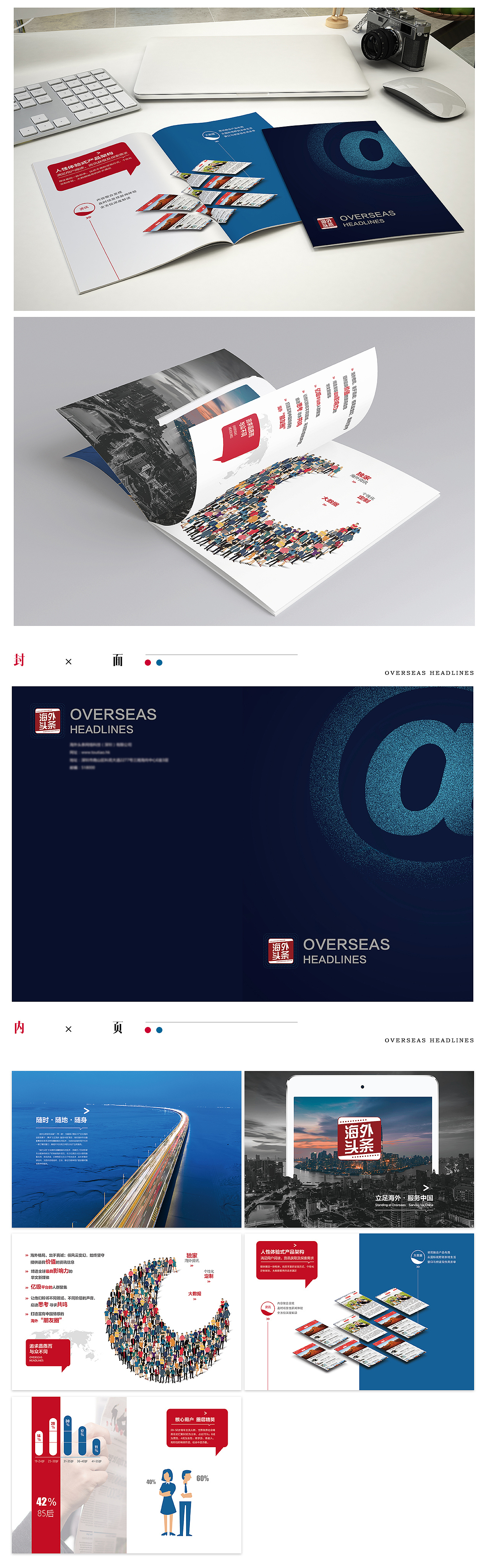 A4科技画册 公司画册蓝色设计大数据+互联网 项目画册