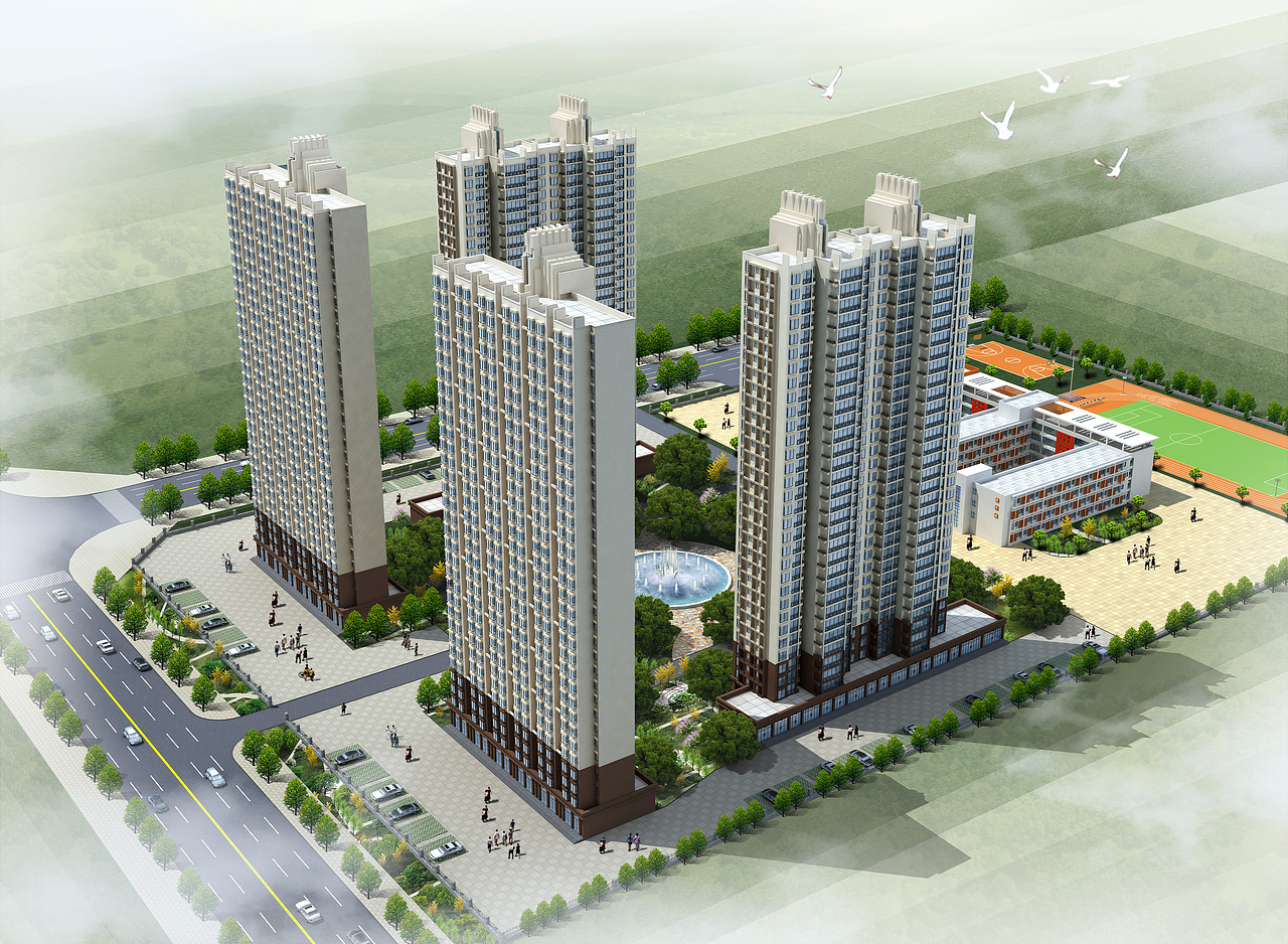 2014-2015年室外效果图（图ZMTA3NDM1ODg0） - 建筑/空间 - 站酷设计师船长H原创素材 - 站酷ZCOOL