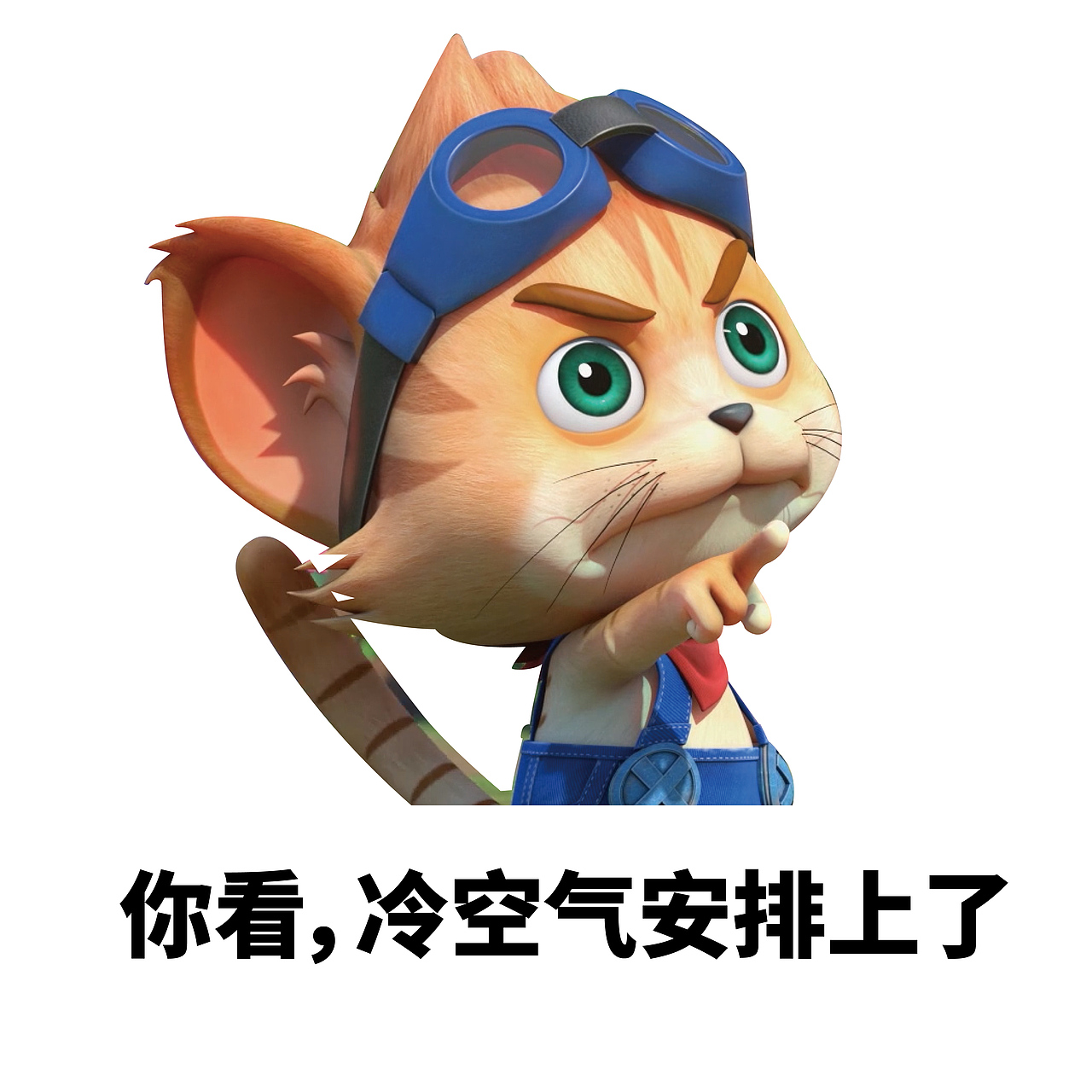 探探猫表情包:快看,这冷空气安排上了!