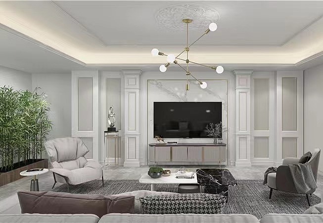 美式风格600平米常州湖畔春秋别墅装修案例