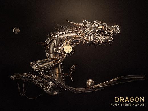 C4D-雕刻毛发建模-龙