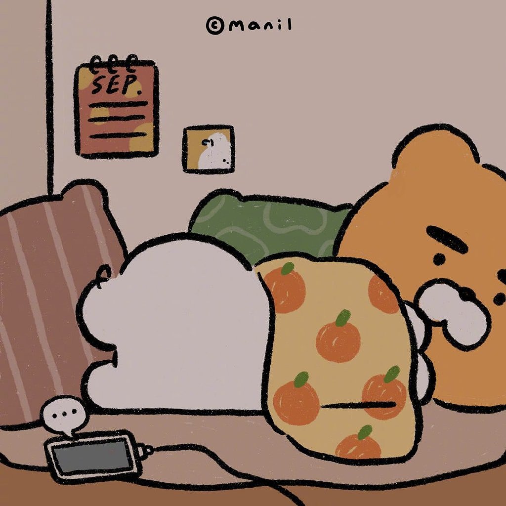 CreamBear奶油熊｜慵懒假日里（图ZMjE1MTkwNjY0） - 艺术插画 - 站酷设计师Manil原创素材 - 站酷ZCOOL