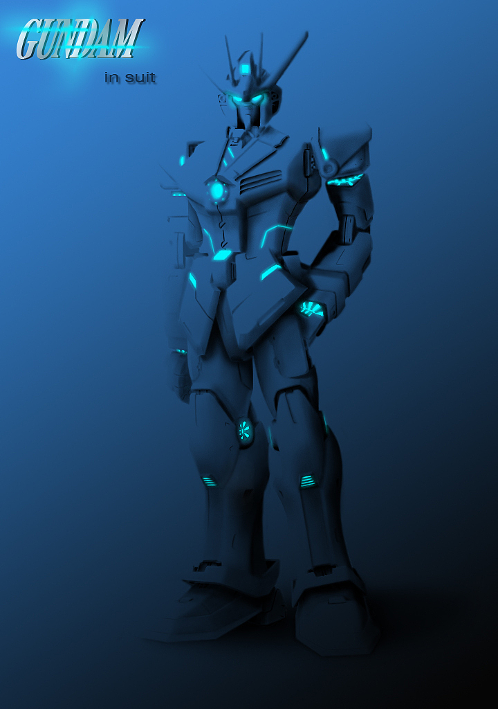 西装高达~（图ZODI4MDE4MA==） - 商业插画 - 站酷设计师通古鬼斯原创素材 - 站酷ZCOOL