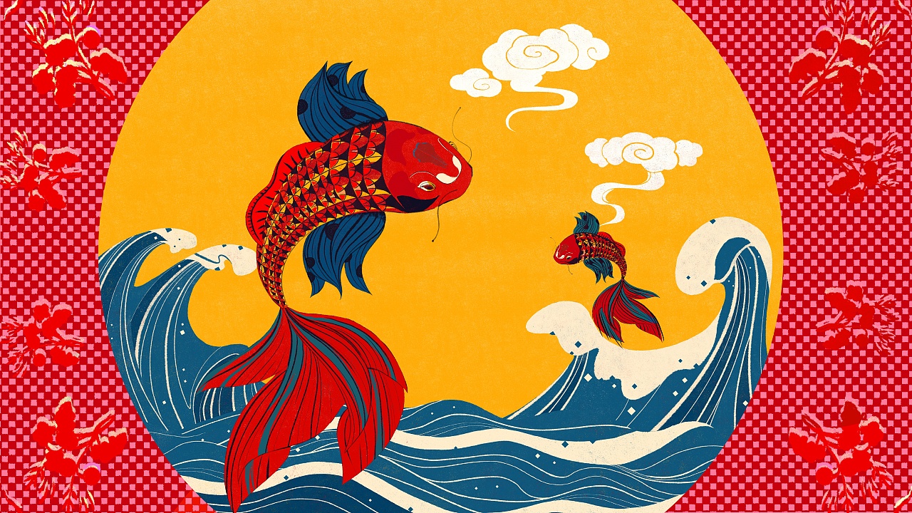 cctv172021年春节板块动画原画分镜国潮风