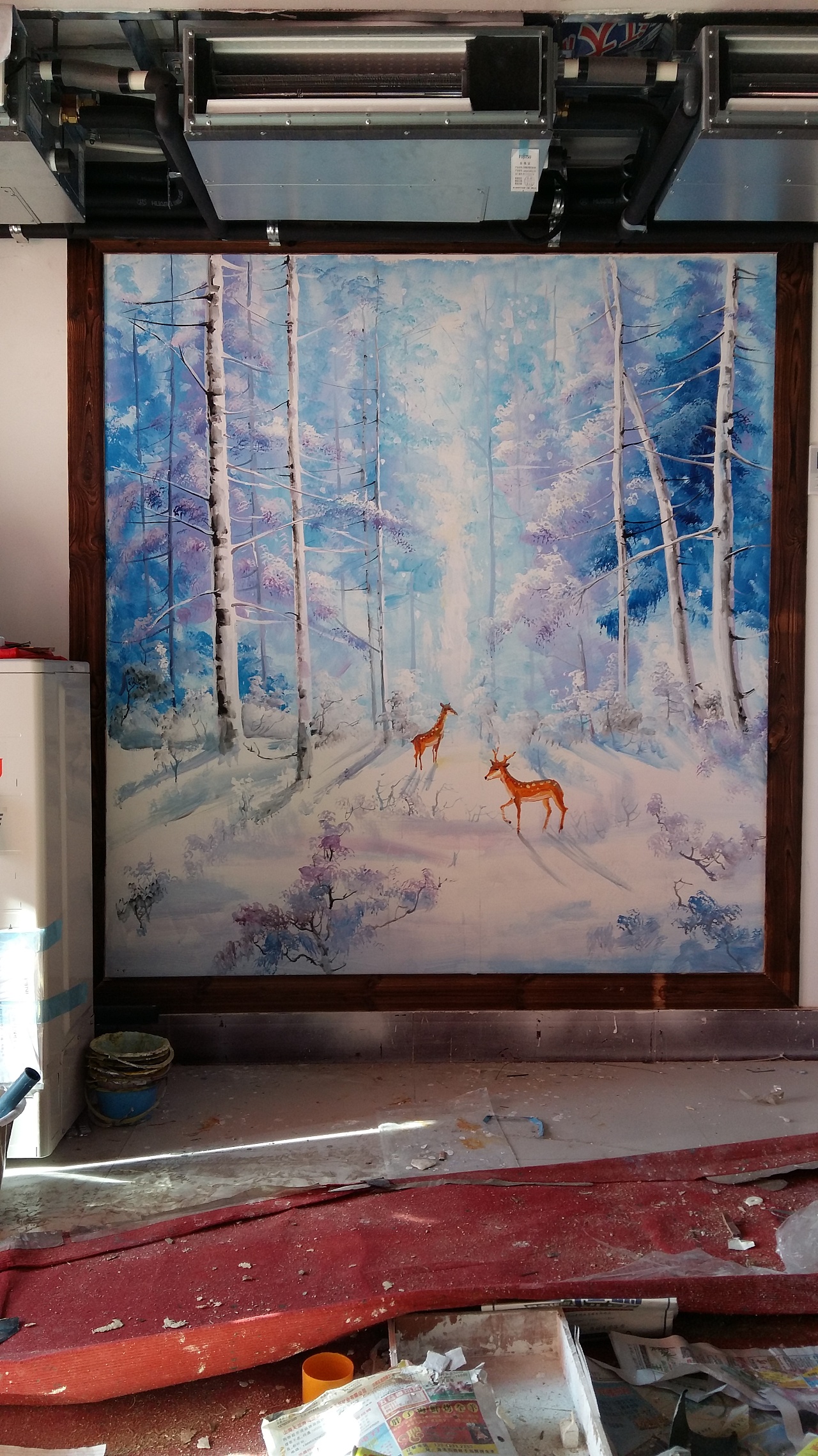 日照农村文化墙壁画手绘墙幼儿园彩绘墙体彩绘