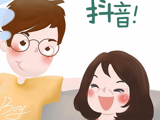 给联通的母亲节插画