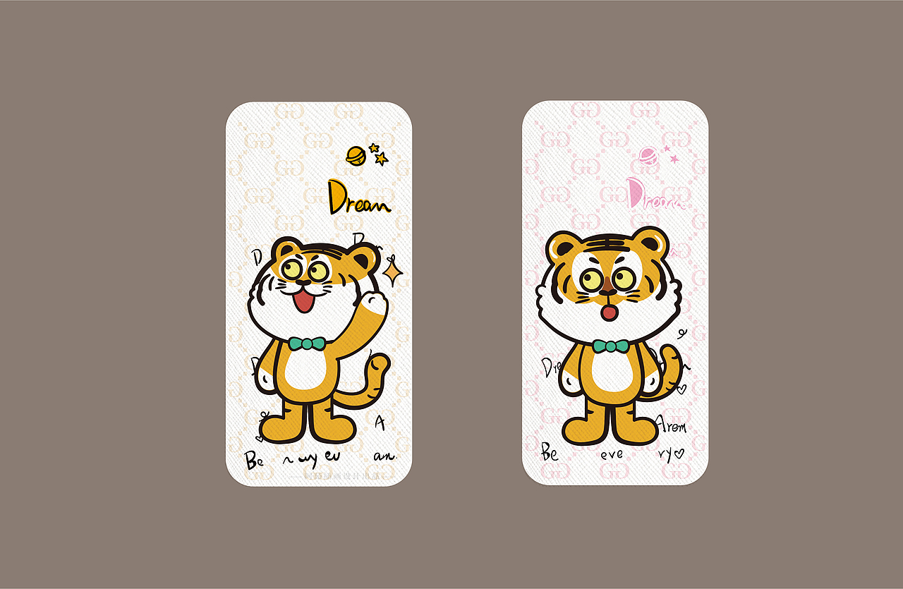 虎手机壳 插画 潮牌 阿茹插画（图ZMjUzOTg5NjY4） - 商业插画 - 站酷设计师阿茹生肖IP原创素材 - 站酷ZCOOL