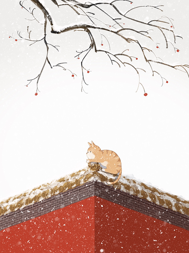 手绘冬天插画（图ZMzI0NDEyMjAw） - 商业插画 - 站酷设计师菜芽子让我安静的原创素材 - 站酷ZCOOL