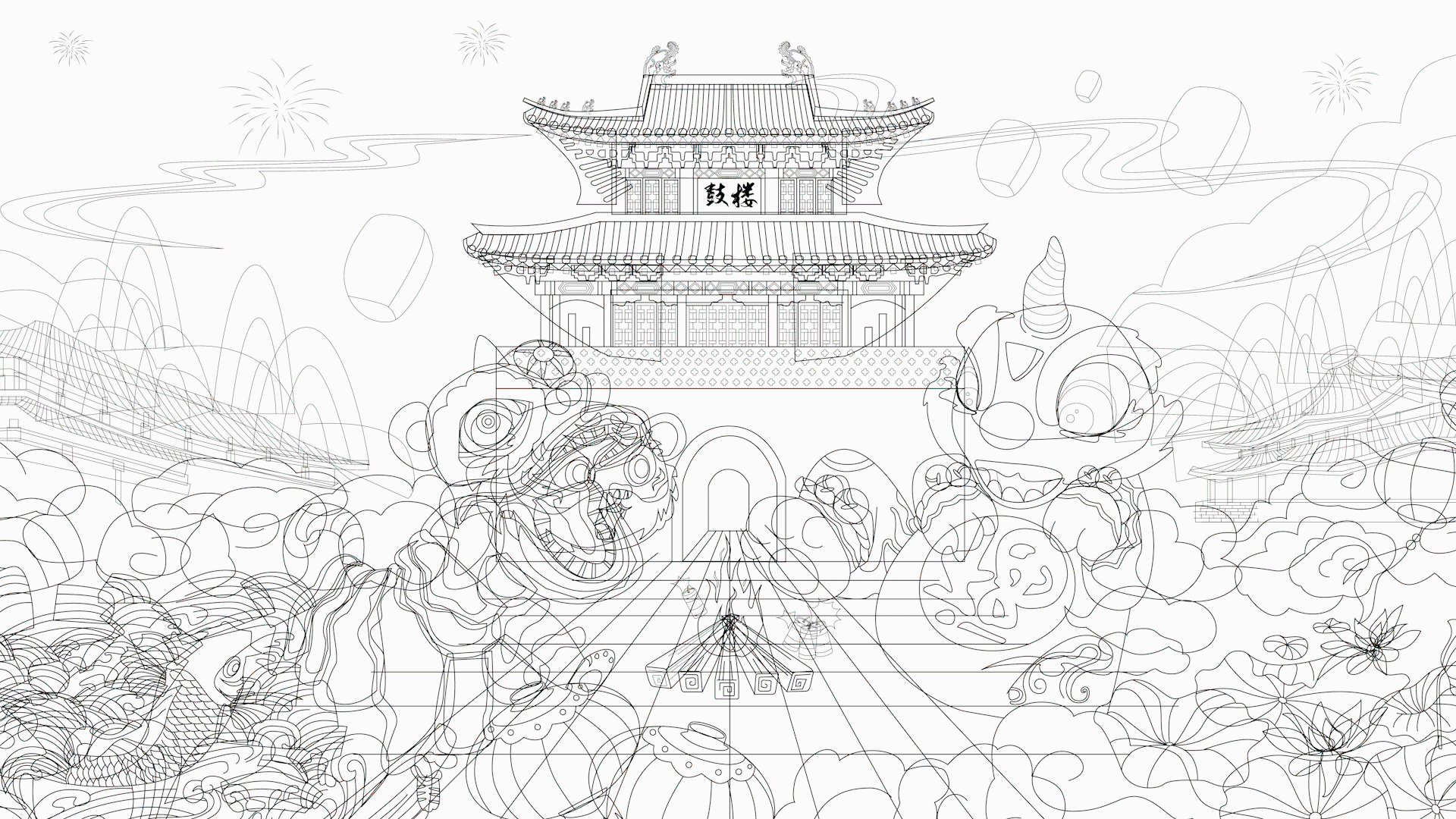 喜迎虎年(图ZMjg0ODY3Nzc2) - 新锐潮流插画 - 站酷设计师孔不渝原创素材 - 站酷ZCOOL