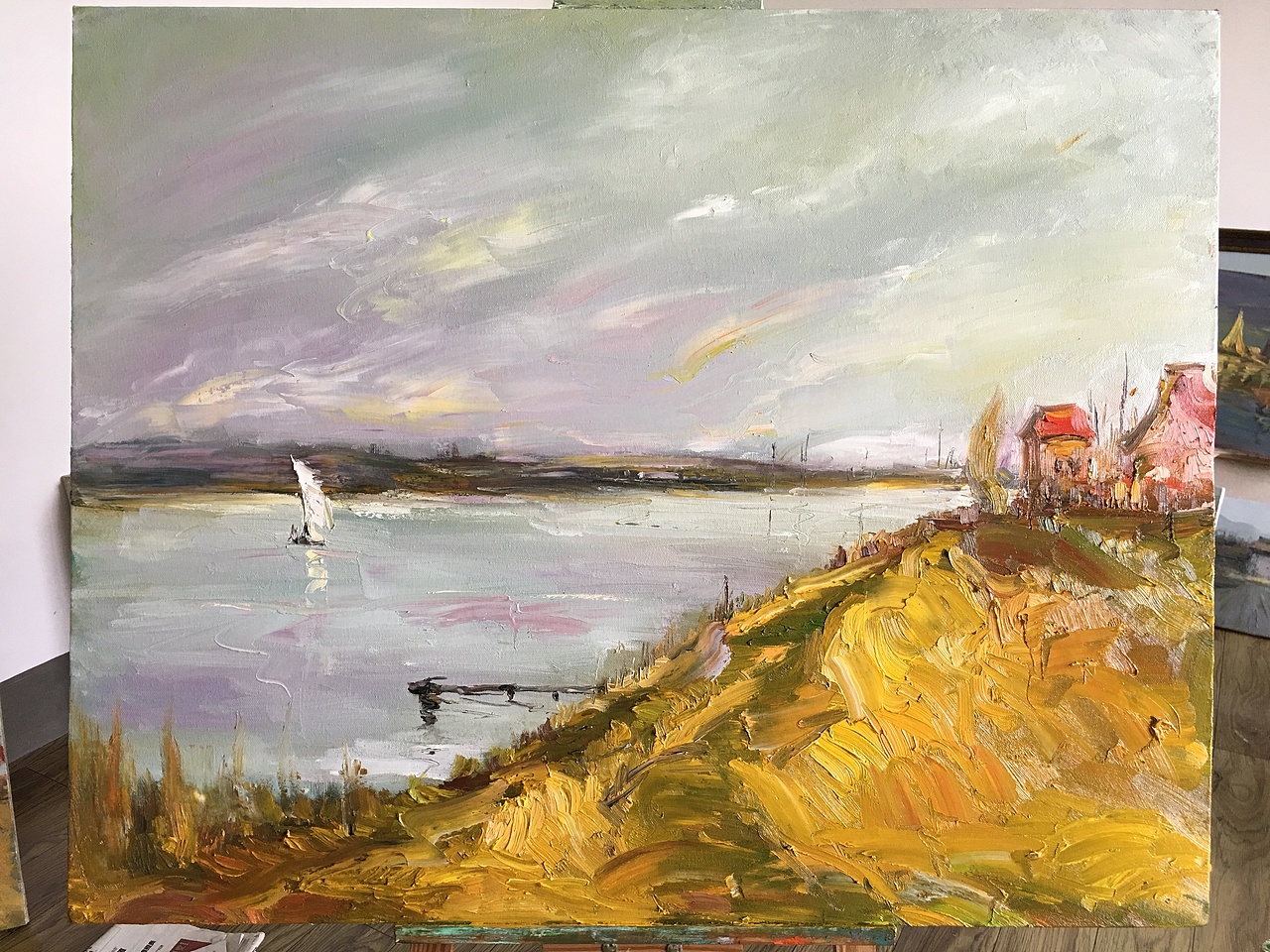 我的第一幅油画作品～开森～