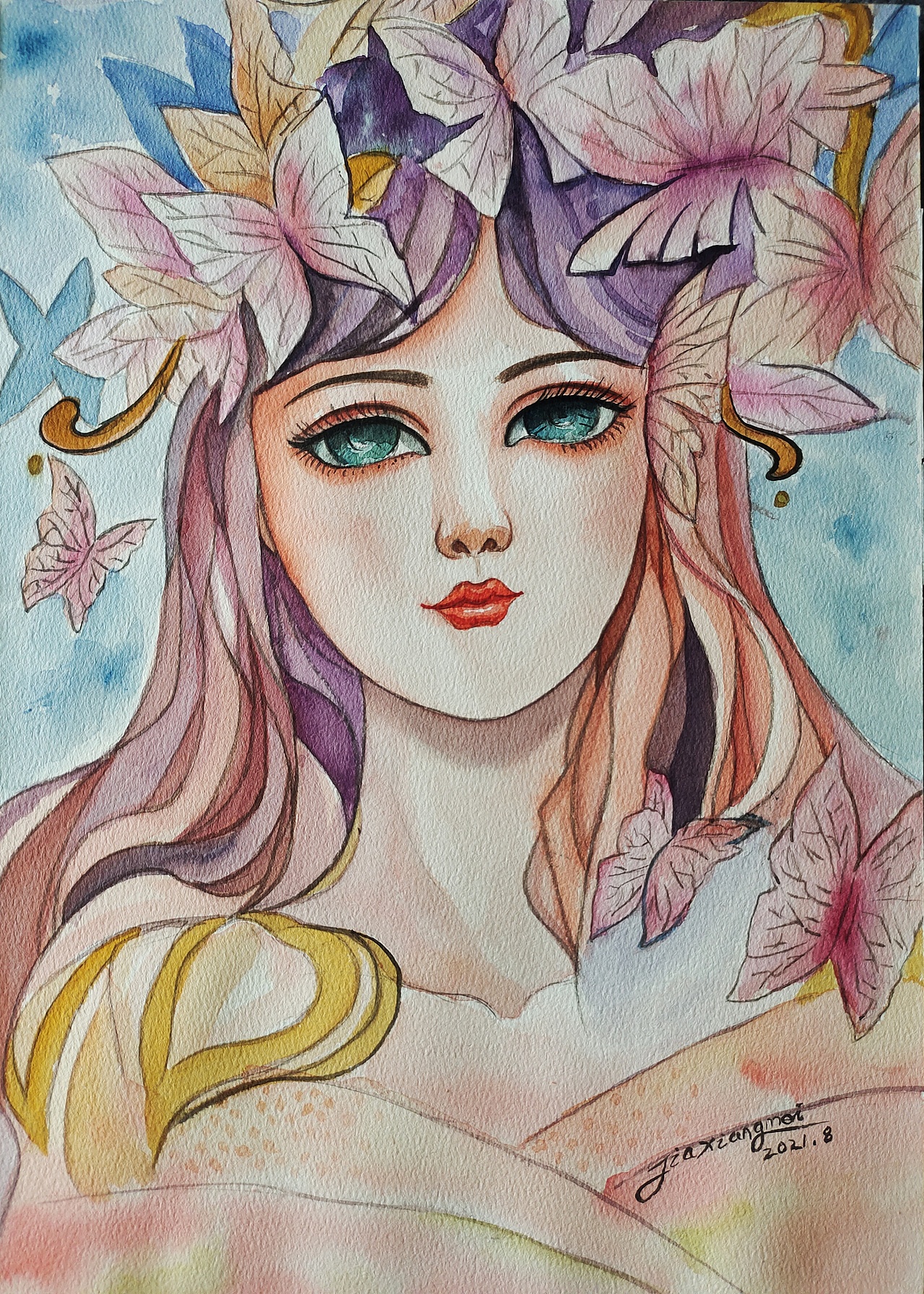 水彩人物（图ZMjcyNzc1ODc2） - 绘画 - 站酷设计师Z02176061原创素材 - 站酷ZCOOL