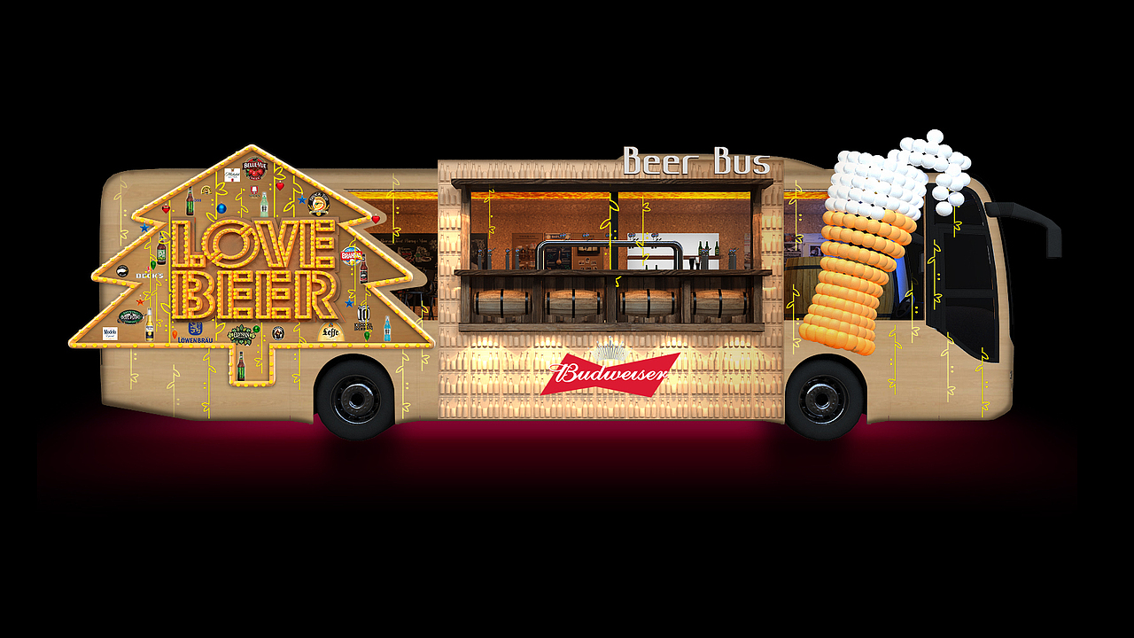 百威互動(dòng)大巴車（圖ZODM1NTY1Njg=） - 其他三維 - 站酷設(shè)計(jì)師danielkou原創(chuàng)素材 - 站酷ZCOOL