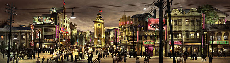 海口观澜湖华谊冯小刚电影公社1942民国街建筑施工图