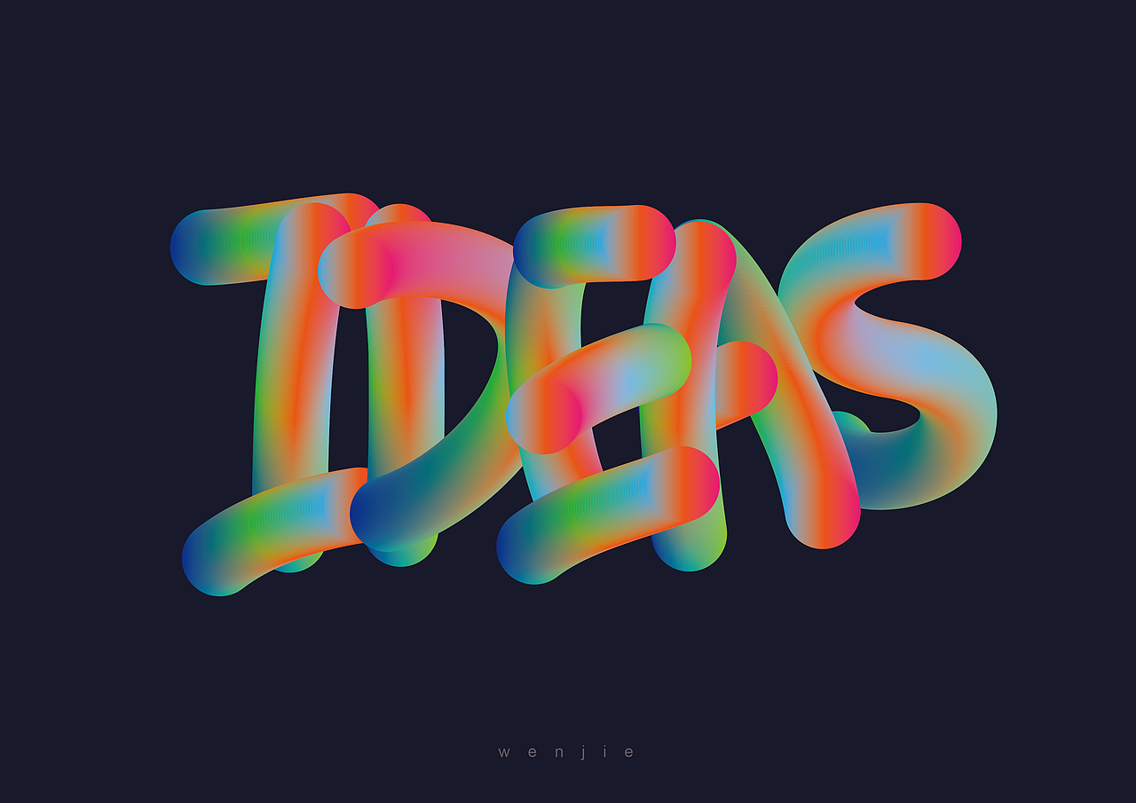 ai混合字体设计