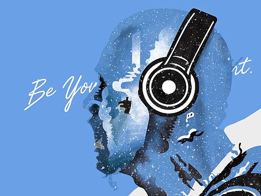 数码产品-耳机产品海报