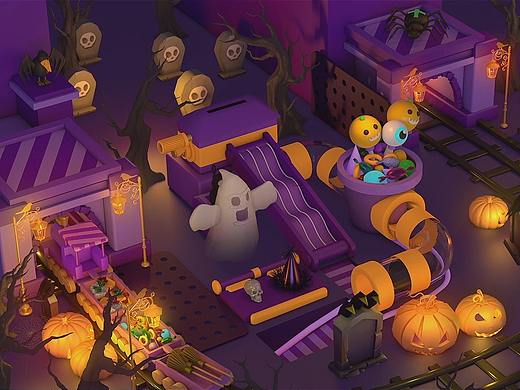 万圣节主题小动画——C4D