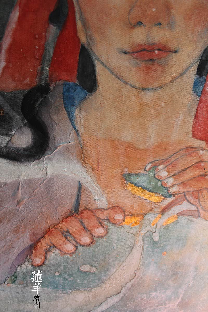 【新岩彩】立粉贴金！油画布上的水墨味儿（图ZMjkzNTM4MzI=） - 绘画 - 站酷设计师莲羊原创素材 - 站酷ZCOOL