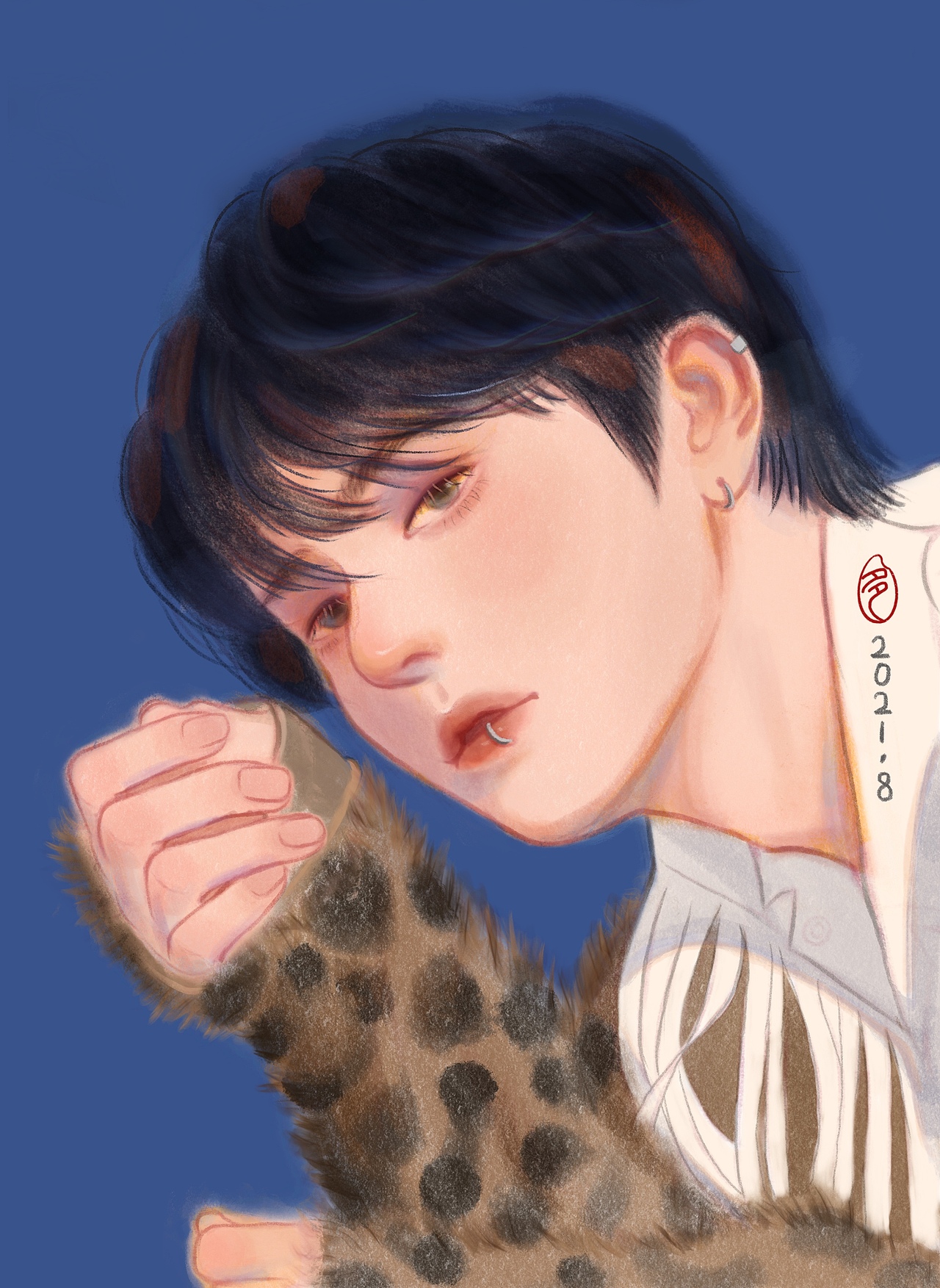 水彩人像练习,报班作业