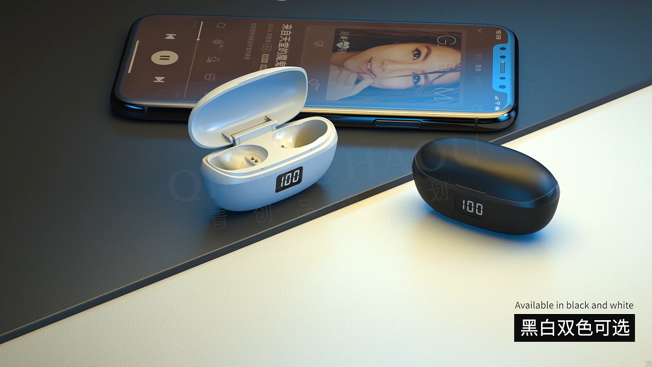 藍(lán)牙耳機(jī)TWS產(chǎn)品視頻（圖ZMjMzNTMwMjcy） - 短片 - 站酷設(shè)計(jì)師大餅的深臉世界原創(chuàng)素材 - 站酷ZCOOL
