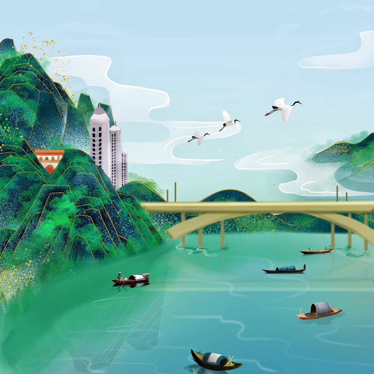 商业国潮风插画（图ZMjMxODk5ODcy） - 商业插画 - 站酷设计师SUKI插画师原创素材 - 站酷ZCOOL
