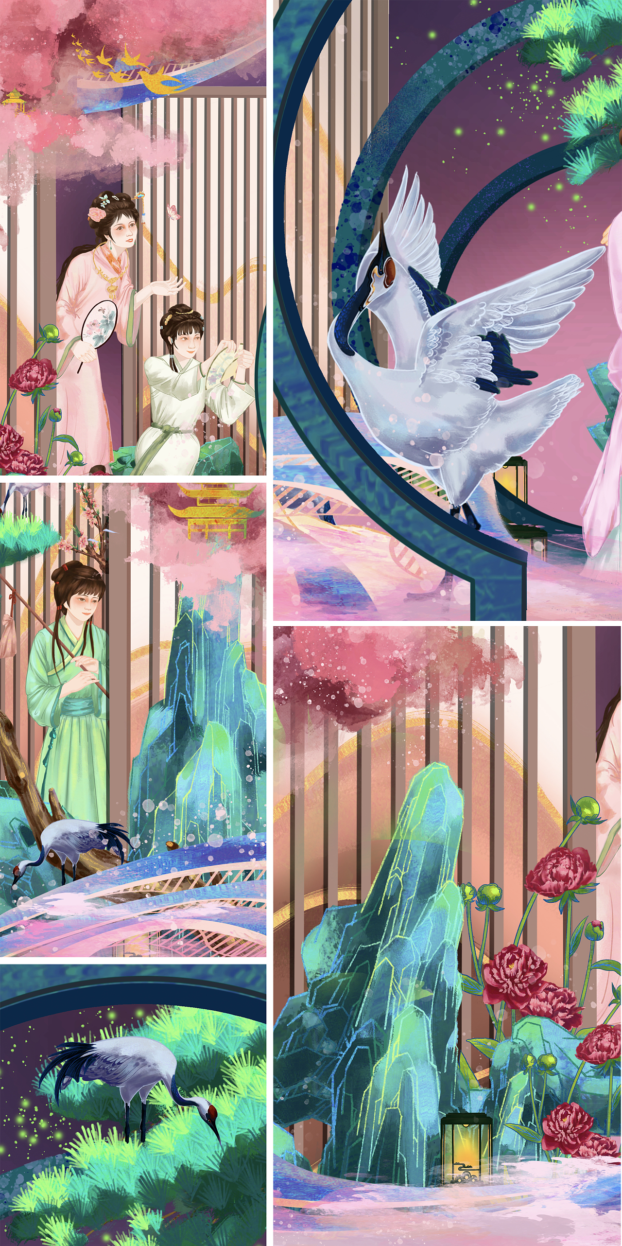 梦幻红楼（图ZMzA2NTE5MjU2） - 商业插画 - 站酷设计师亦白_Yibai原创素材 - 站酷ZCOOL