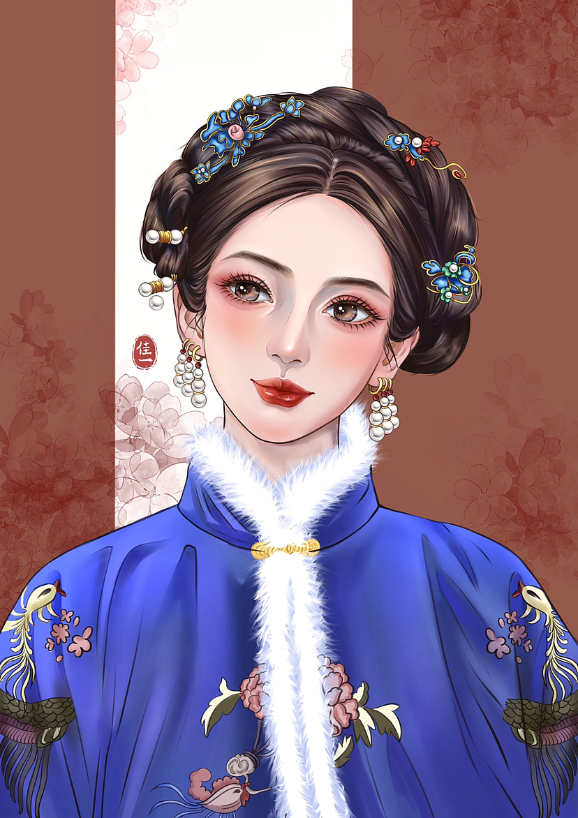 古风少女（图ZMzI3OTY3NzI4） - 商业插画 - 站酷设计师佳一手绘原创素材 - 站酷ZCOOL