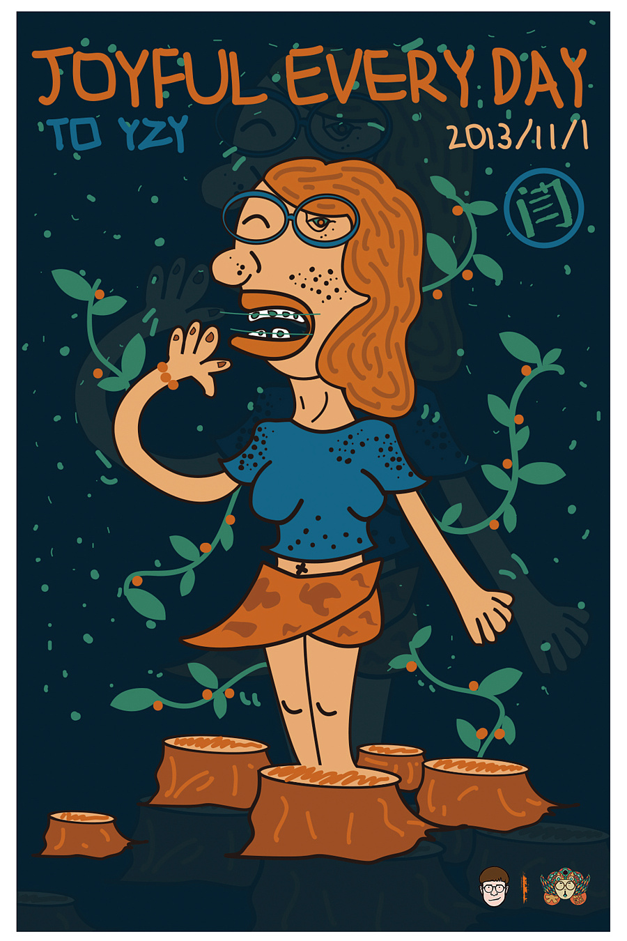 最近画的一些恶趣味插画壁纸