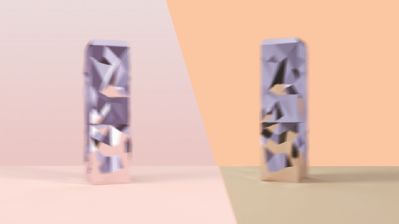 口红产品三维场景动画