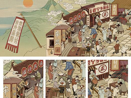 清明上河图·商业插画案例长图创作