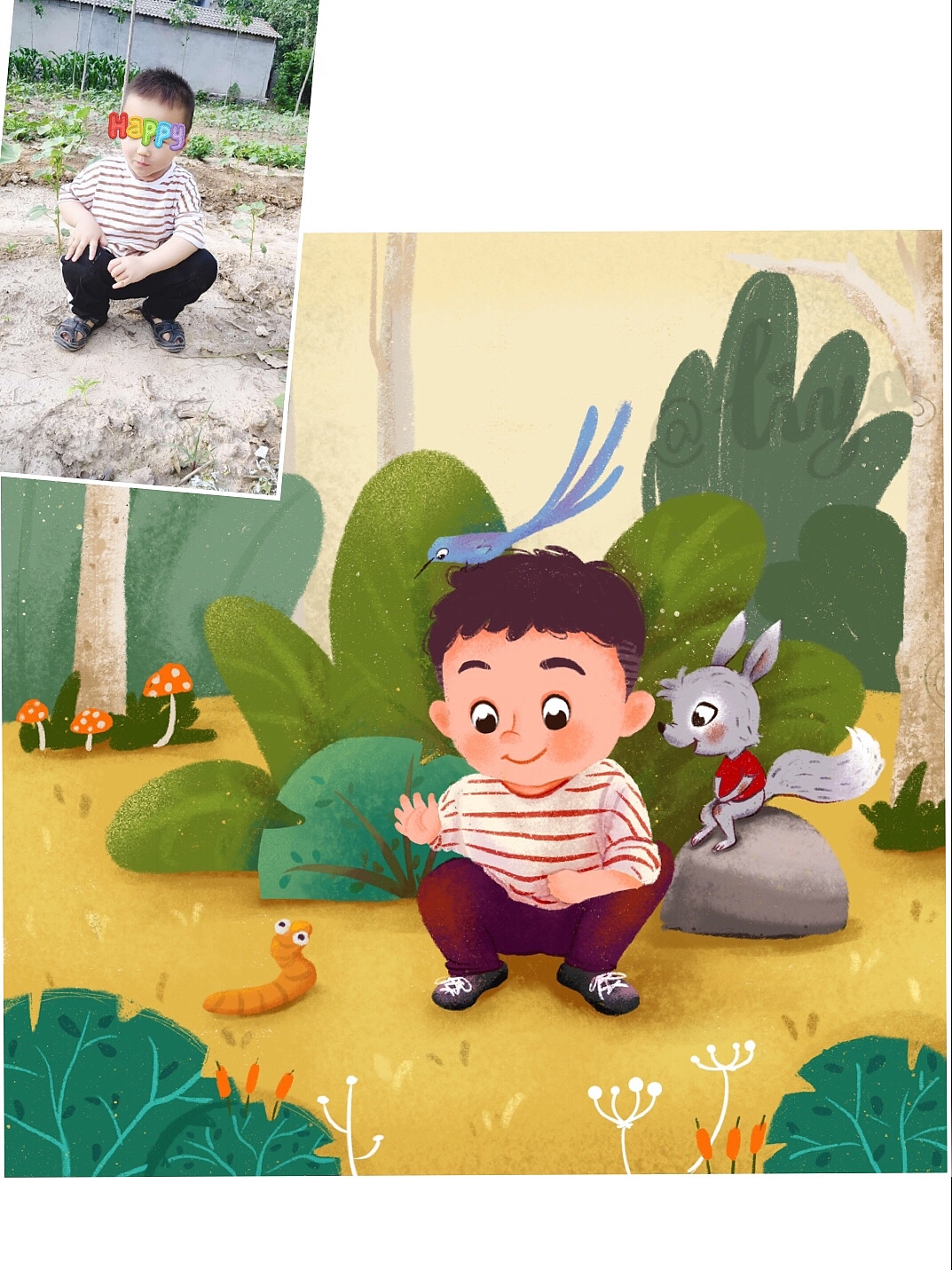 可爱宝宝（图ZMTY2NTg0ODgw） - 儿童插画 - 站酷设计师李芽LIYA原创素材 - 站酷ZCOOL