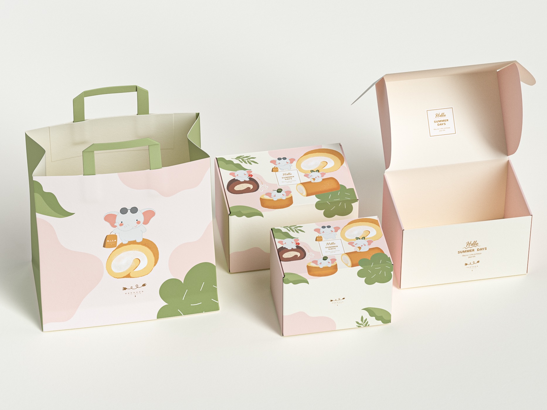 六个装纸杯蛋糕甜点纸盒包装盒设计样机04 Six Cupcake Box Mockup 04 – 设计小咖