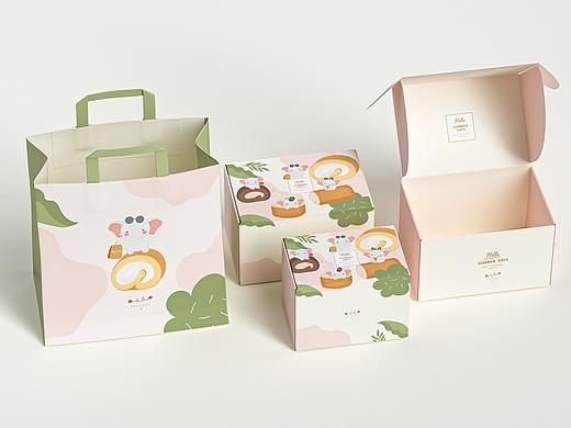 烘焙店蛋糕盒包装设计