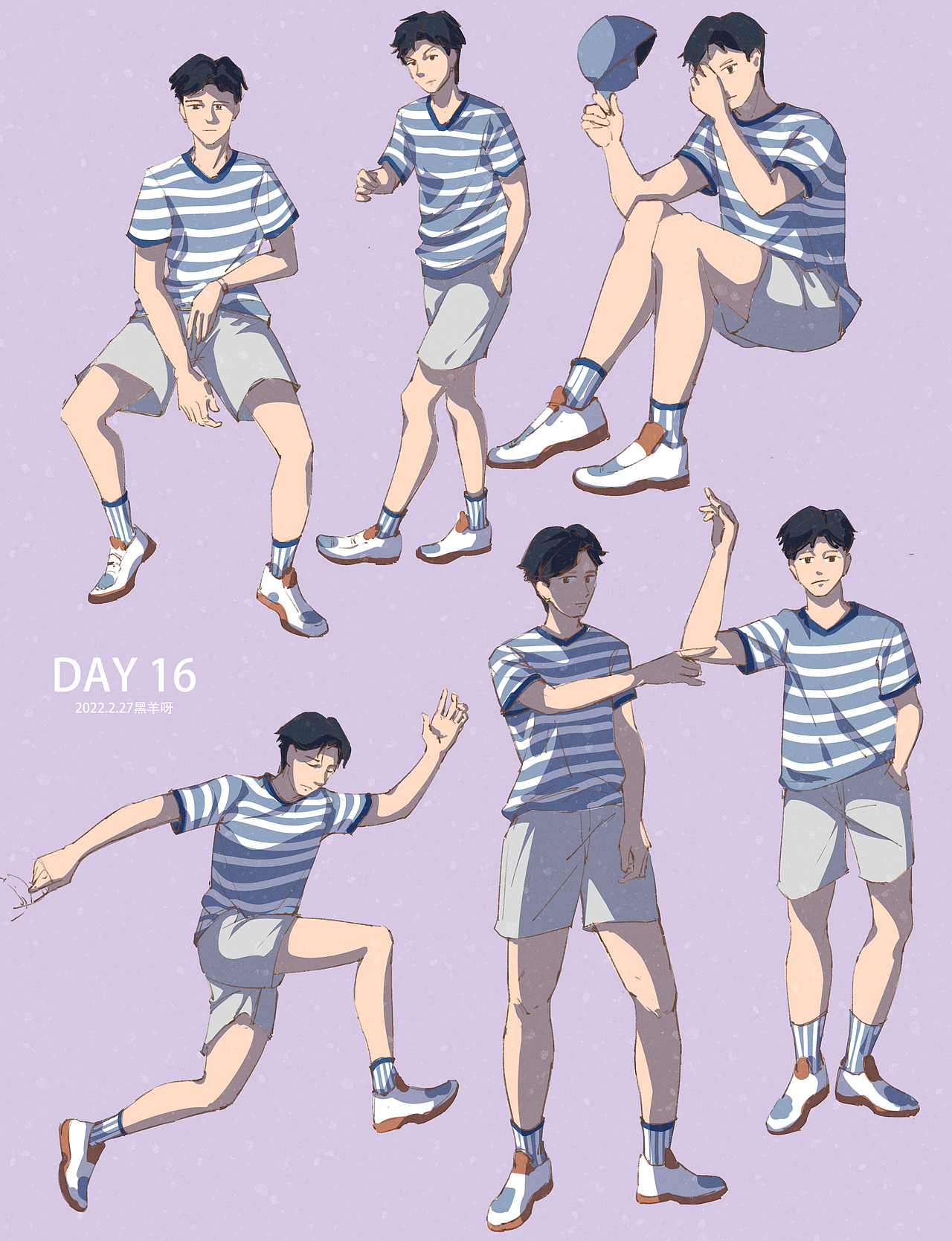 【人物隔日涂】1-25（图ZMjk5Nzg4NzUy） - 创作习作 - 站酷设计师黑羊呀原创素材 - 站酷ZCOOL