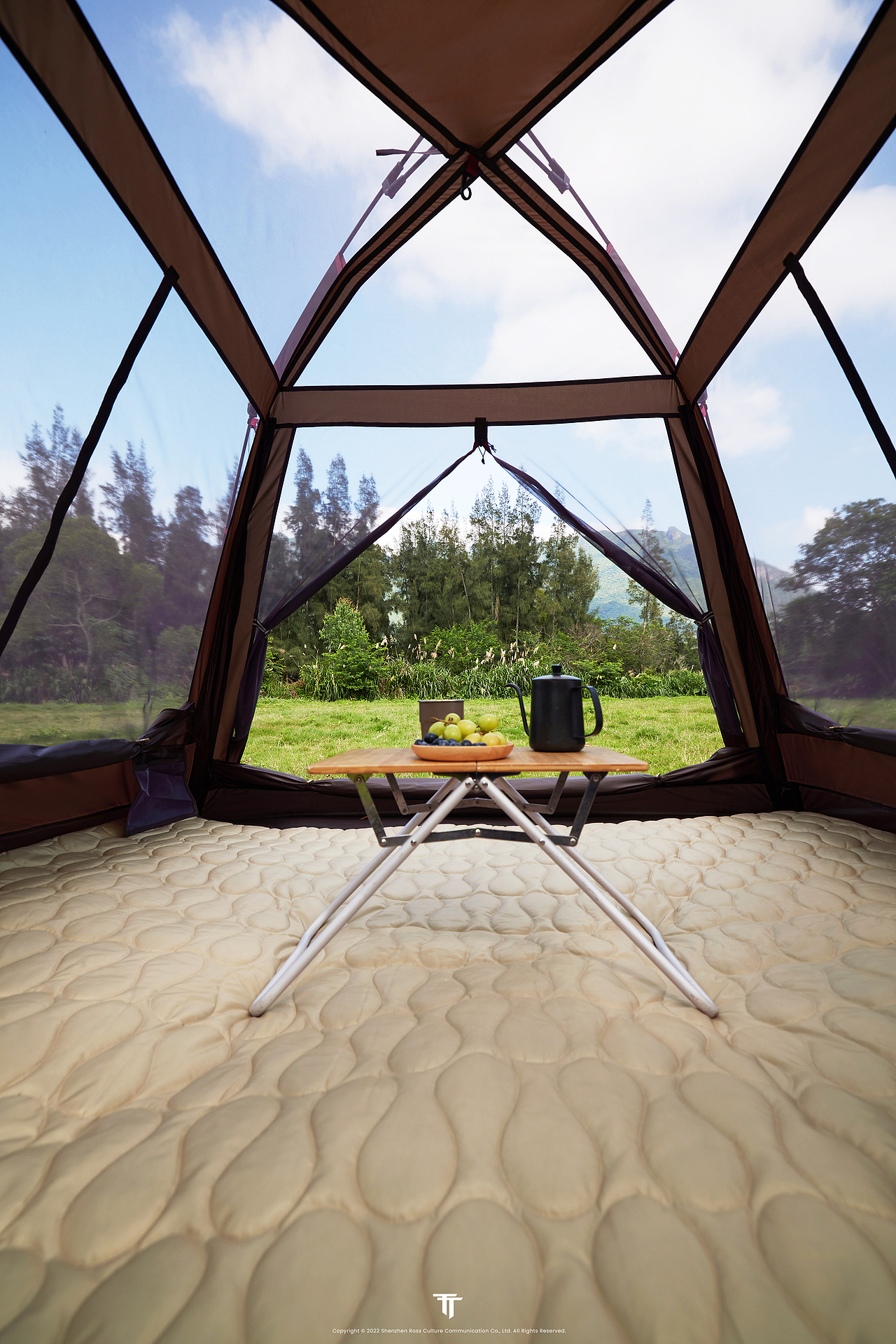 户外露营便携式帐篷+天幕