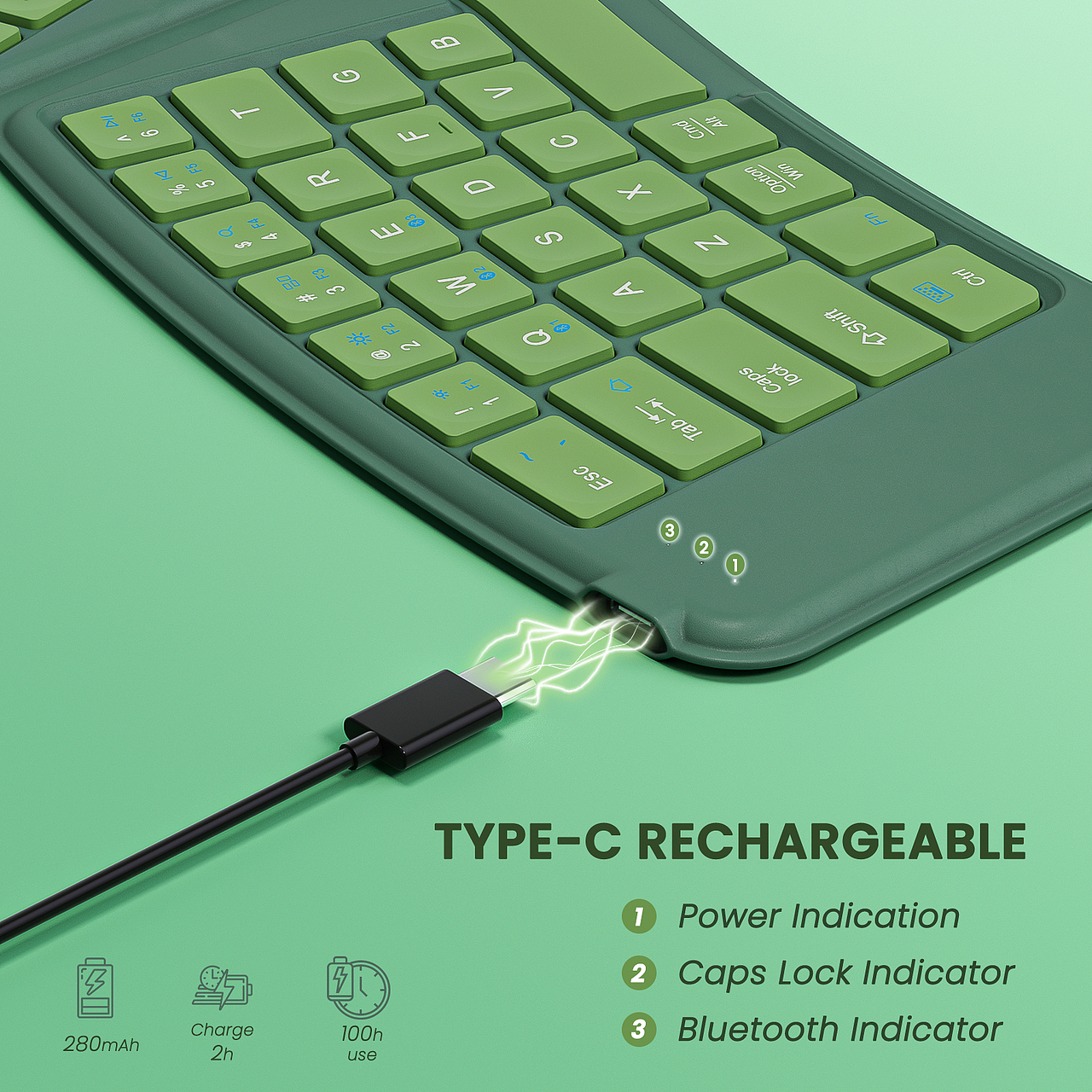 亚马逊-可折叠便携键盘渲染