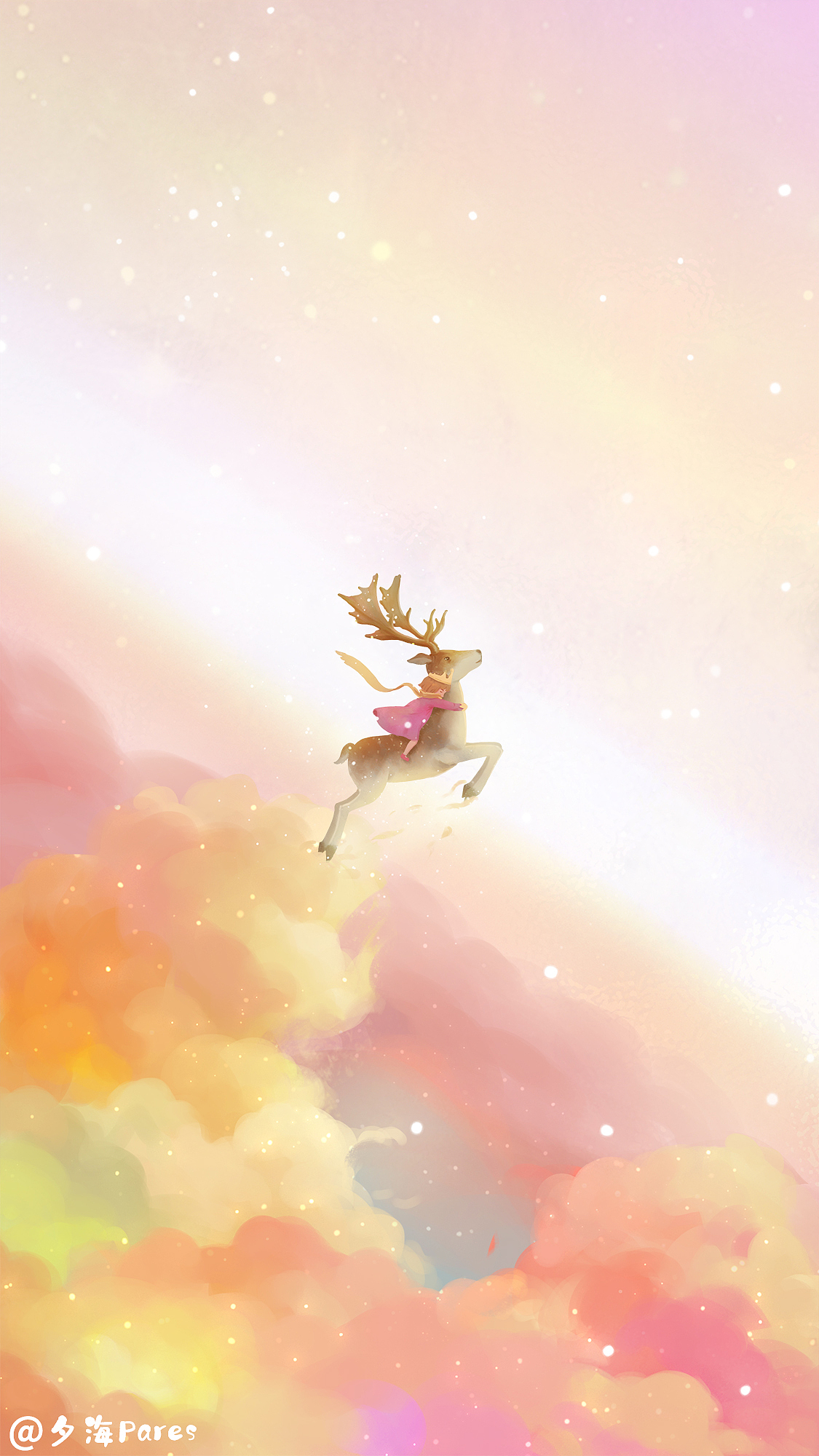 小公主和鹿（图ZMTg4OTY4NzY4） - 商业插画 - 站酷设计师夕海Pares原创素材 - 站酷ZCOOL