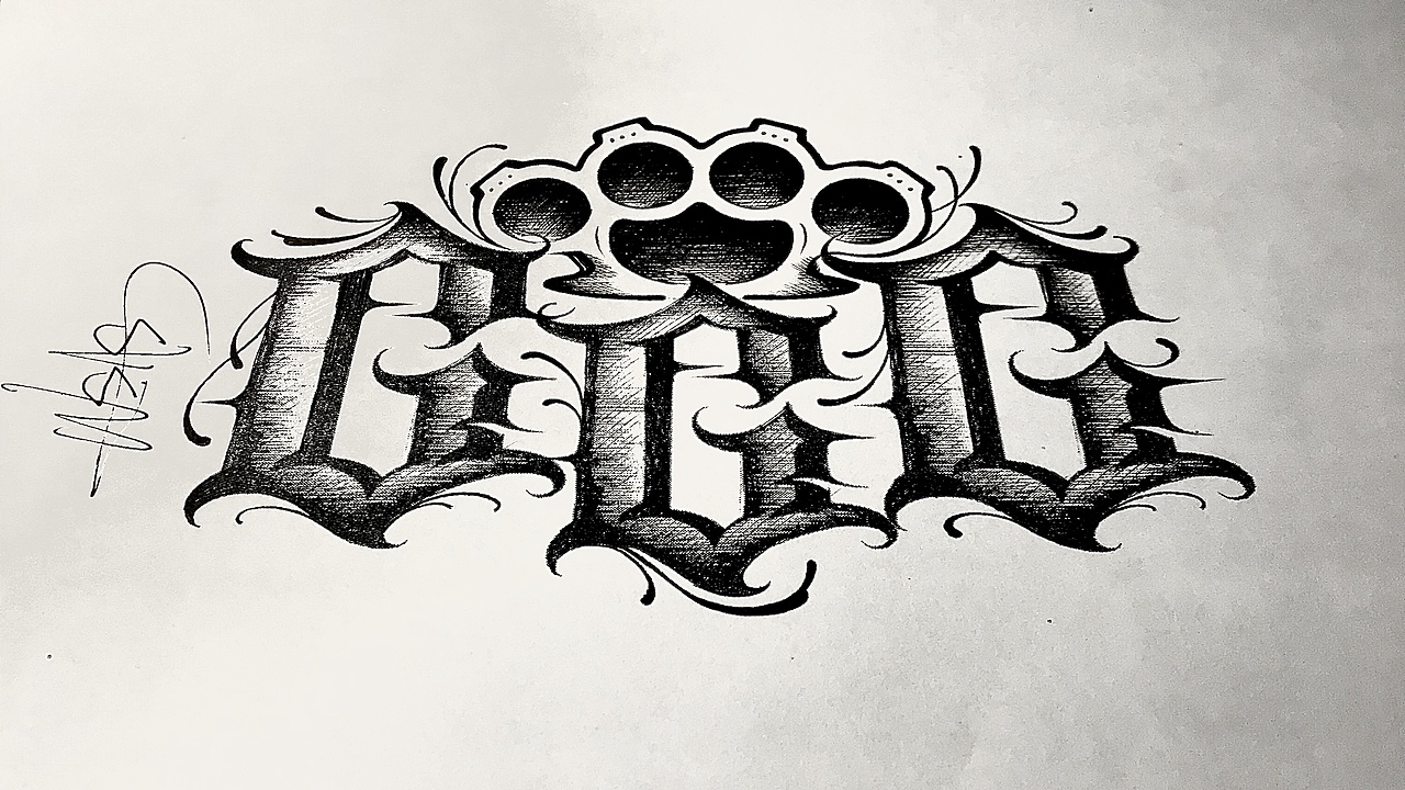 花体字设计手稿