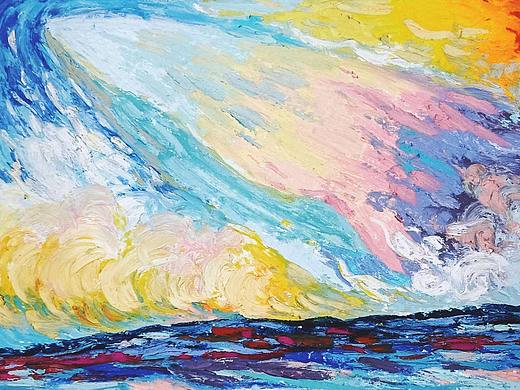 【油畫棒】安美鯨（個人主頁-ZNDc0MjEwNDA=） - 繪畫 - 站酷設(shè)計師Palette潘Sir原創(chuàng)素材 - 站酷ZCOOL