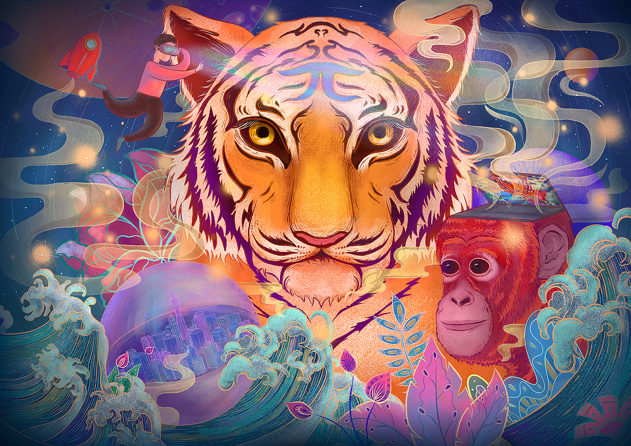 以π命名，用科学和自然诠释（图ZMjMzMDA3MDY4） - 商业插画 - 站酷设计师腻腻红豆鸟原创素材 - 站酷ZCOOL