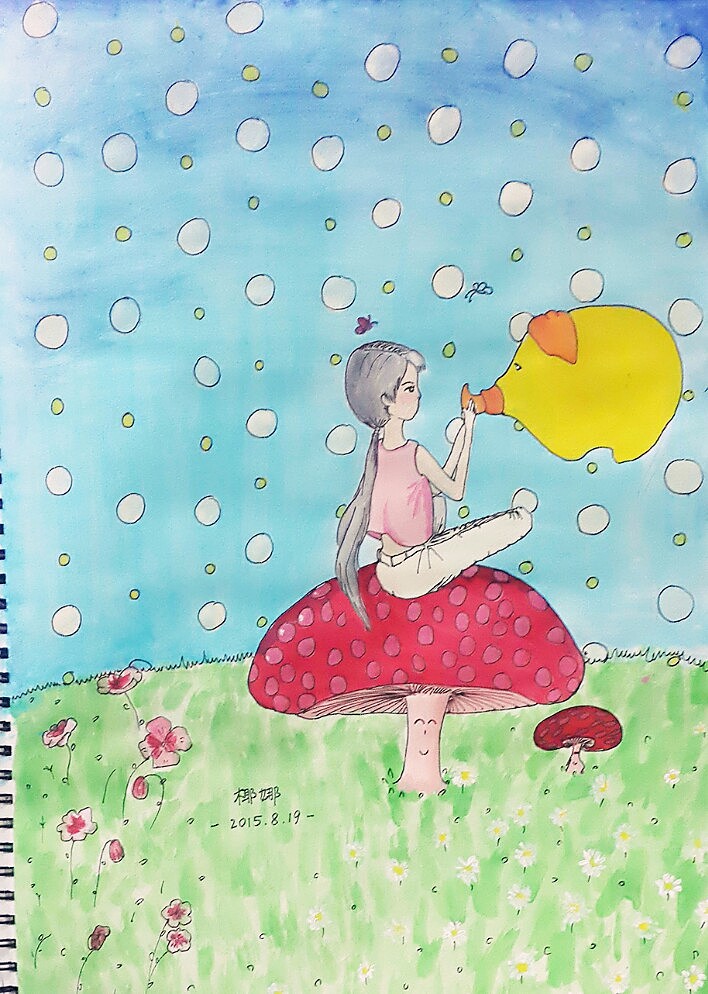 手绘色彩插画(有的是原创,有的是临摹,有的是水彩,有的是马克笔,有的是丙烯,有的是彩铅)