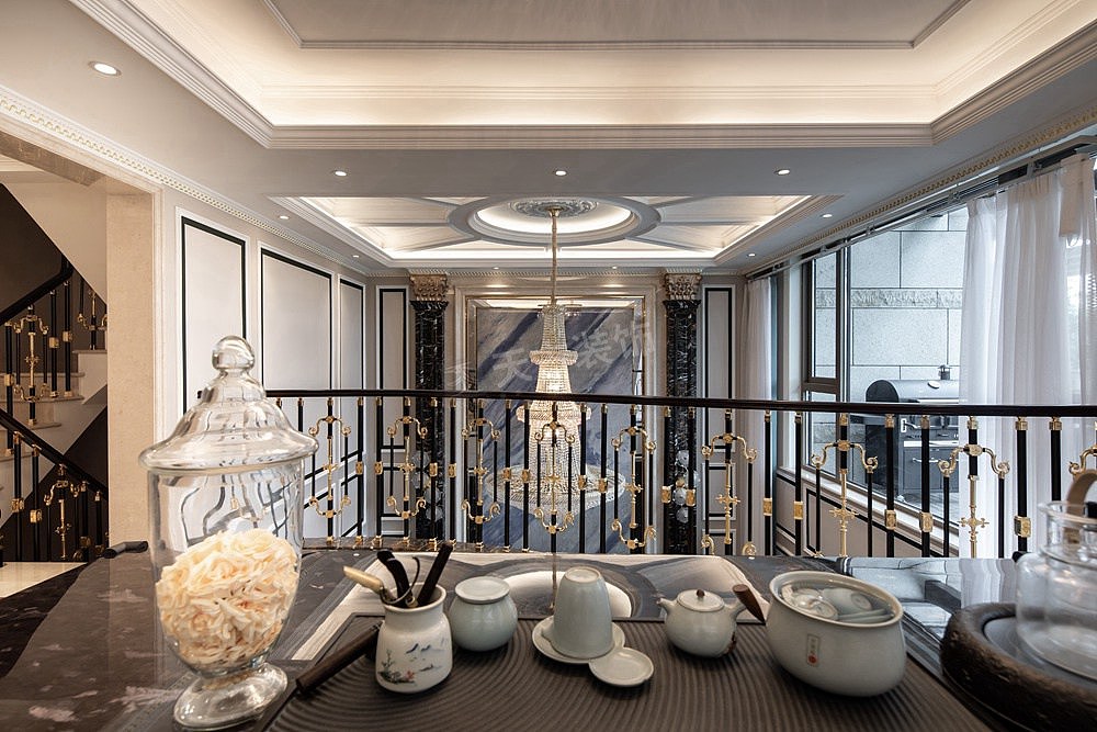 重庆中交漫山联排别墅装修图丨浪漫法式轻奢风完工实景